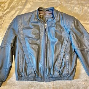 Vintage Leather jacket motorcycle jacket thriller jacket